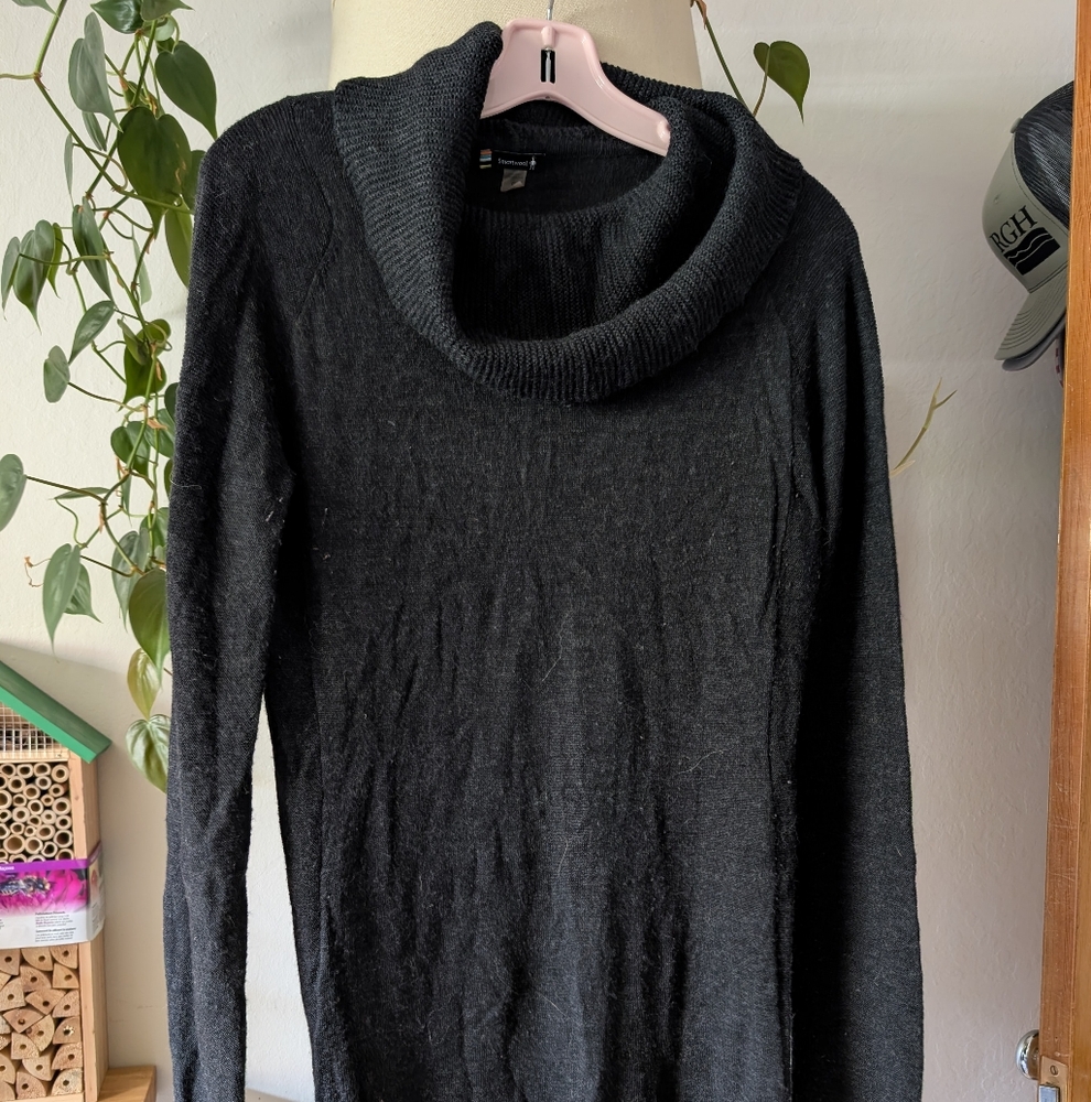 Smartwool Charcoal Cowl Neck Sweater